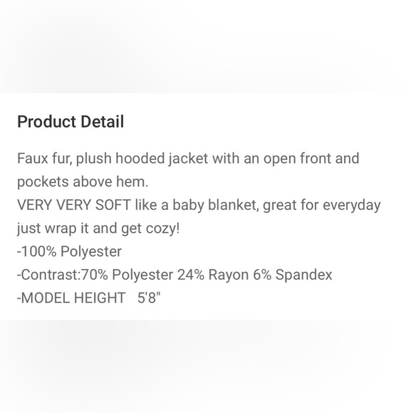 Plush hooded jacket - Picture 3 of 3